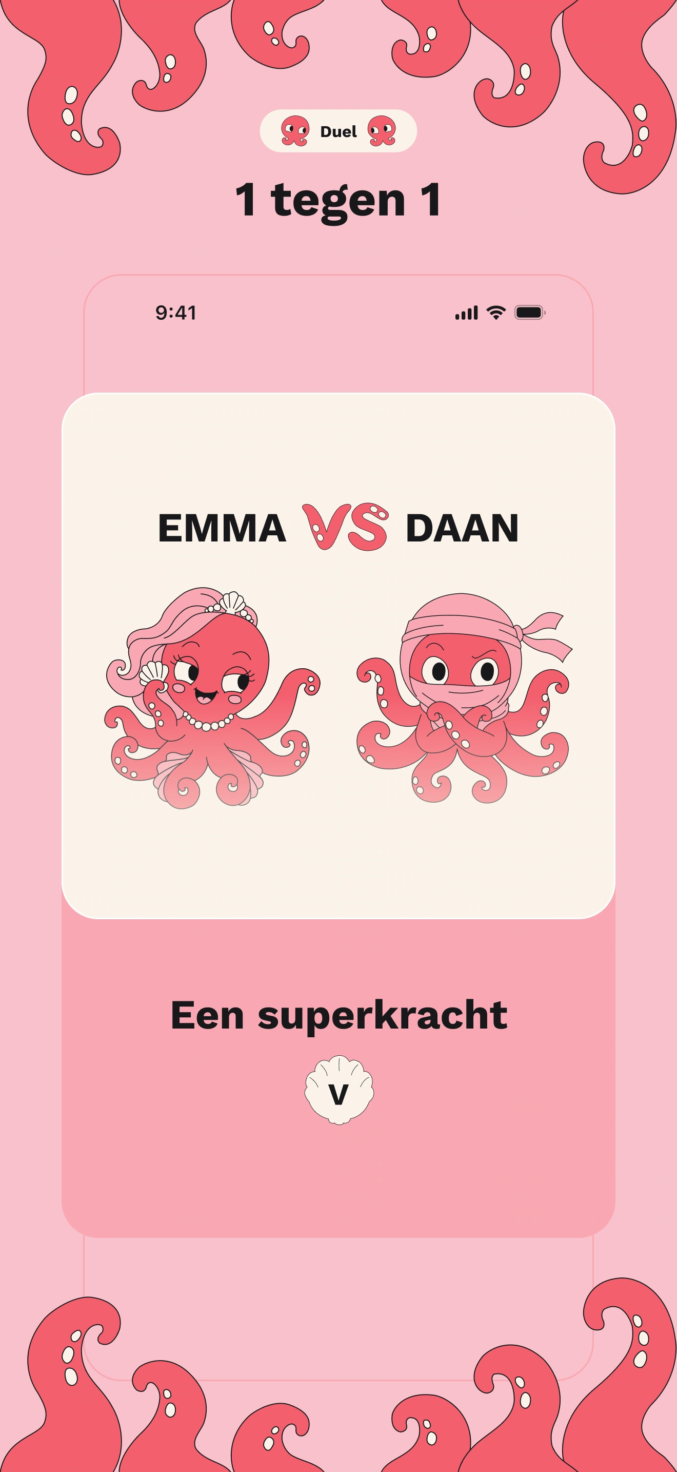 Duel: twee spelers met dezelfde categorie en letter
