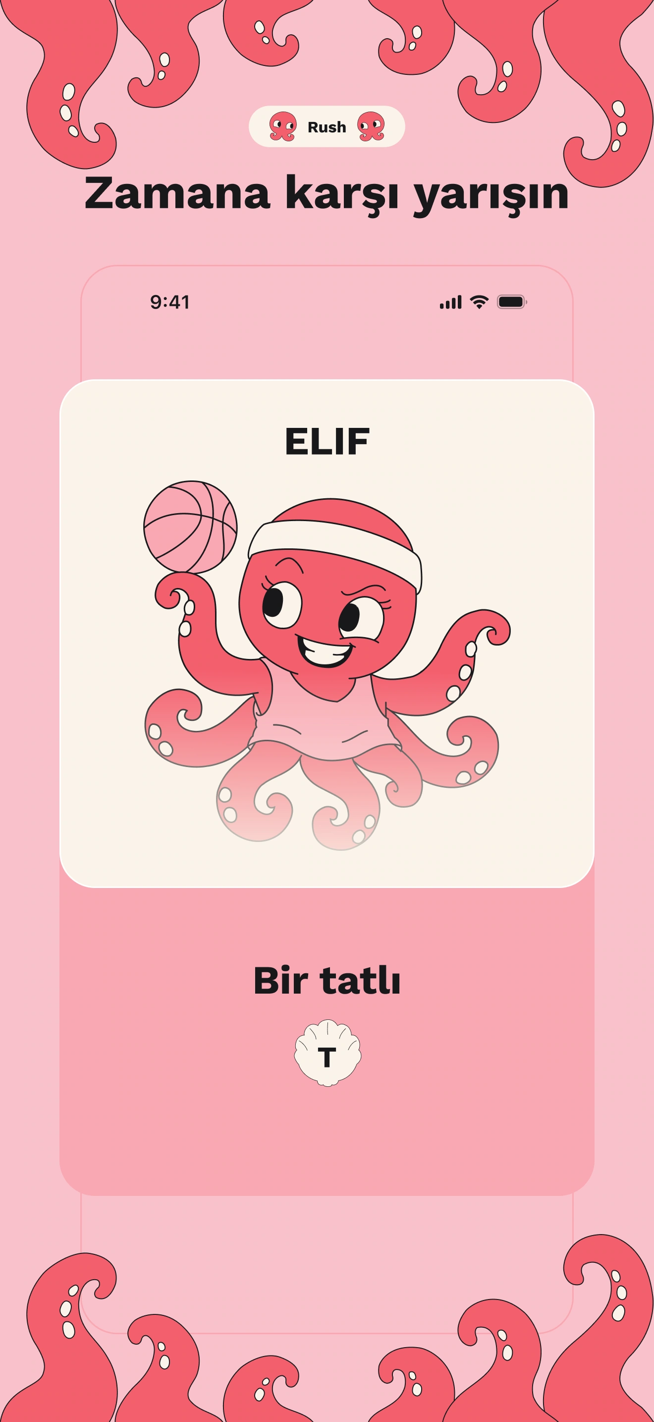 Rush: kategori, harf ve zamana karşı bir tur